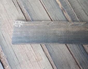 Bog Oak Board: 32'' Wall Shelf, Woodworking Plank