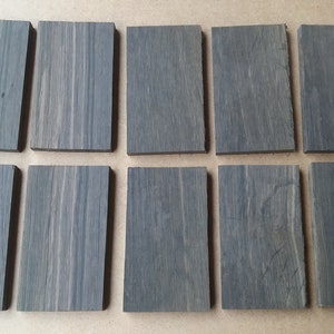 Set di 10 pezzi grezzi in rovere di palude per la lavorazione del legno, gioielli, hobby - dimensioni 5,8" x 3,3" x 0,5 " (150 x 85 x 12 mm) - blocchi di legno di morta di palude