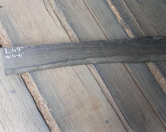Live Edge Mooreiche Landhausdiele: Holzbearbeitungs-Regal 120 cm x 10-15 cm x 4,6 cm
