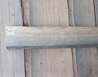 Live Edge Bog Oak Board - Curved Black Oak Plank 40" x 6"