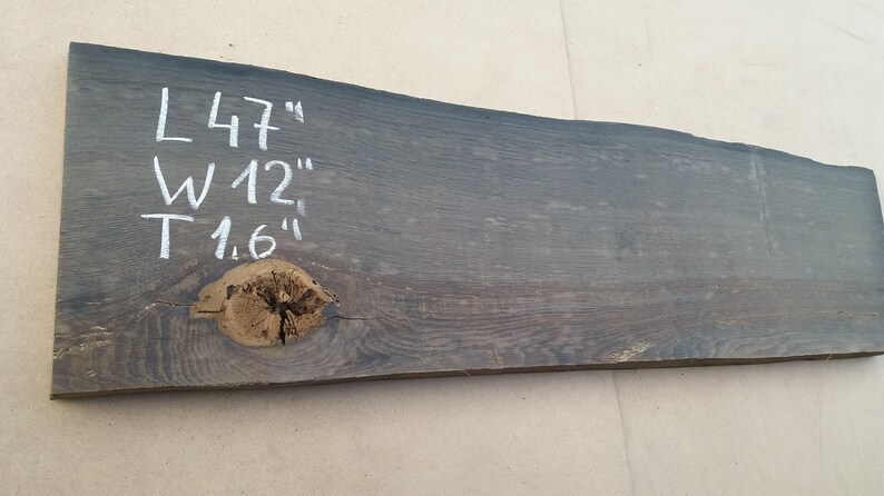 - Raw Material 4 Feet Board 47 Inches Live Edge Bog Oak Plank With Cracks And Knot 47/'/' x 12/'/' x 1.6 Black Oak 1200mm \u0445 300 x 40mm