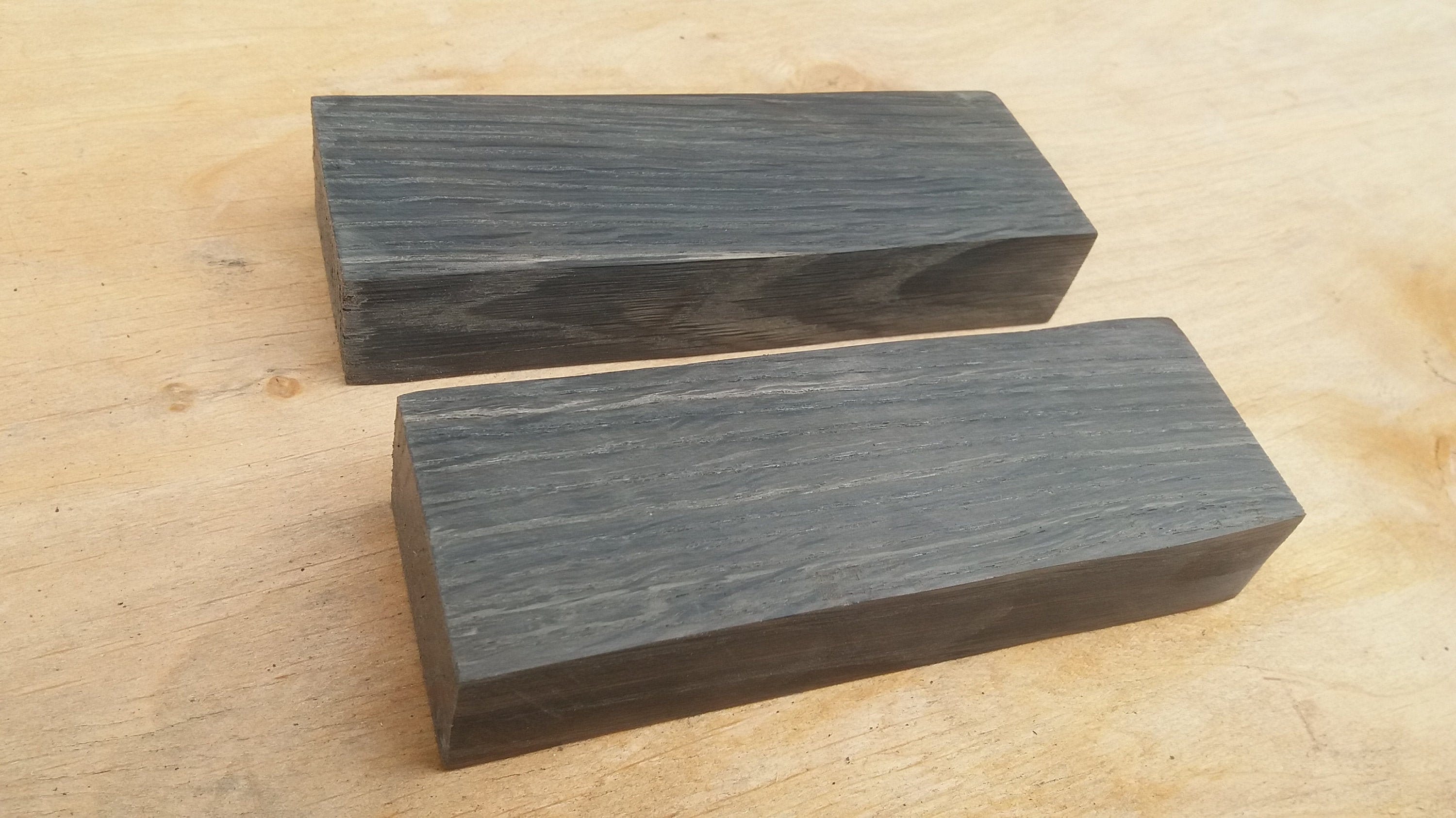 Set of 2 bog oak blanks for knife handle woodworking Size Etsy