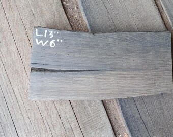 Live Edge Bog Oak Board: Woodworking Plank (13'' x 6'' x 1.5")