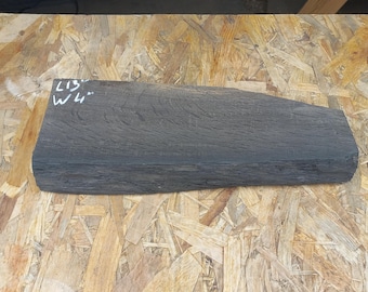 Live Edge Bog Oak Board: Morta Plank 13" x 4"