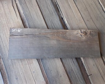 Live Edge Bog Oak Shelf Plank: 37'' Rustic Black Wood