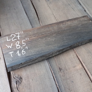 27&quot; Live Edge Bog Oak Plank: Black River Wood Board