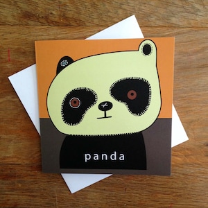 Pandabeerkaart. Blanco wenskaart voor verjaardag, bedankt, trots, feest, cadeau. Gratis verzending in het VK