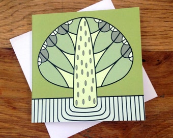 Forest Tree Card. Blank greetings card for birthday, thank you, celebration, gift for nature lover. FREE UK P&P!