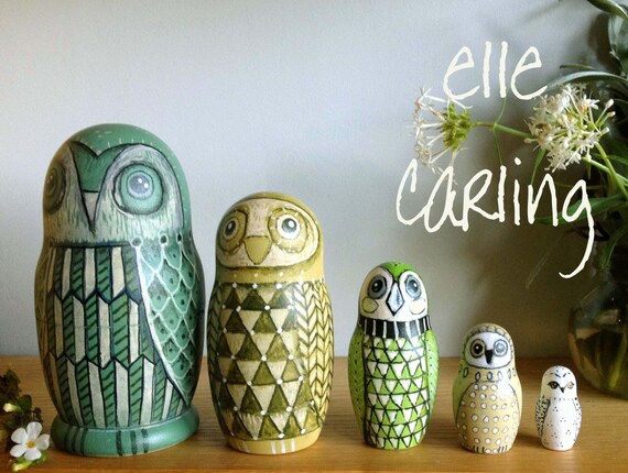 owl nesting dolls