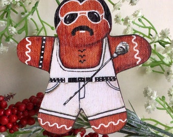 Gingerbread Celebrities! Gingerfred, an iconic gingerbread of the master of rock Freddie Mercury. Perfect for any Queen fan.