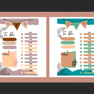 Floral Daily Schedule