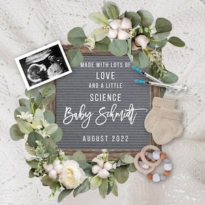 IVF Pregnancy Announcement, Digital Pregnancy Announcement