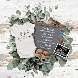 IVF Pregnancy Announcement, Digital IUI Pregnancy Announcement, Gender Neutral Baby Reveal Template for Social Media, Journey to Baby Reveal
