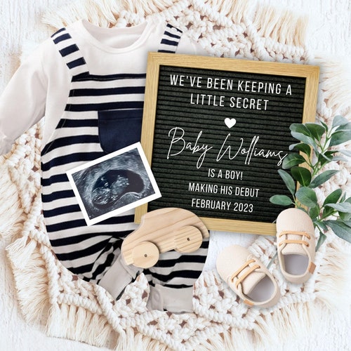 It's a Boy Gender Reveal Boy Pregnancy Announcement Etsy