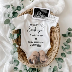 IVF Pregnancy Announcement Digital, Editable Template Pregnancy Reveal, Baby Announcement, Little Embryo That Could, Baby Reveal