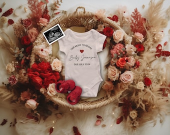 Valentines Day Pregnancy Announcement Digital, Second Baby Reveal, February Baby Reveal, Social Media Baby Announcement, One more to adore