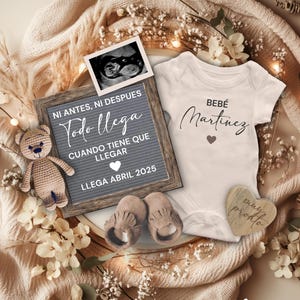 Anuncio de Embarazo, zwangerschapsaankondiging SPAANS, Baby Reveal Social Media, La mejor sorpresa llega, Boho Gender Neutral Pregnancy Reveal