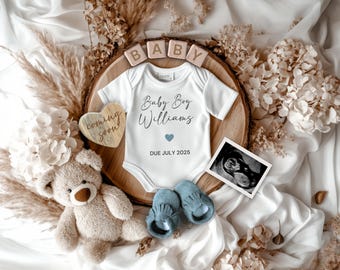 Pregnancy Announcement Digital Template, It's a Boy, Baby Reveal for Social Media, Baby Boy Announcement, Pregnancy Reveal