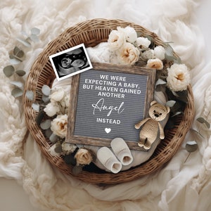 Pregnancy Loss Announcement Digital, Baby Loss Reveal, Miscarriage announcement, Pregnancy Loss Template, We were expecting baby