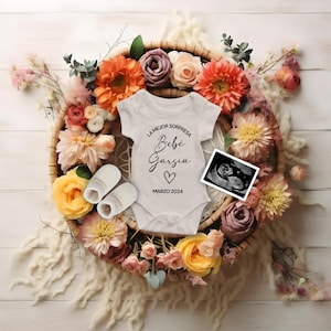 Anuncio de Embarazo, Pregnancy Announcement SPANISH, Fall Floral Baby Reveal Social Media, La mejor sorpresa llega, Baby Pregnancy Reveal