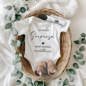 Anuncio de Embarazo, Pregnancy Announcement with Test SPANISH, Baby Reveal Social Media, La mejor sorpresa, Minimalist Pregnancy Reveal
