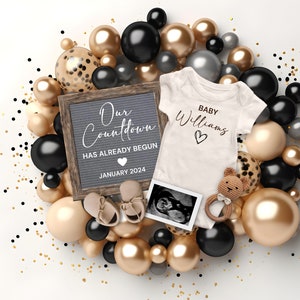2026 New Year Eve Pregnancy Announcement Digital, New Year Baby Announcement, Pregnancy Reveal, Our Countdown Has Already Begun