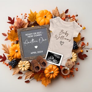 Thanksgiving Pregnancy Announcement  Digital, Oops We did It Again, Second Baby Reveal, Third Baby Pregnancy Announcement, Pregnancy Reveal