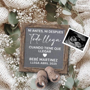 Anuncio de Embarazo, Pregnancy Announcement SPANISH, Baby Reveal Social Media, Gender Neutral Pregnancy Reveal, Baby Announcement