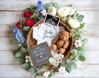 Labor Day Pregnancy Announcement, Digital Patriotic Baby Announcement Template, Pregnancy Reveal, Baby Reveal, Memory Day Baby Announcement