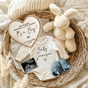 Boy Pregnancy Announcement Digital, Baby Boy Announcement Template, It&#39;s a Boy Reveal, Pregnancy Reveal, Baby Reveal