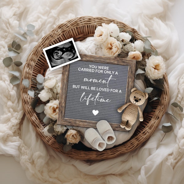 Pregnancy Loss Announcement Digital, Baby Loss Reveal,Miscarriage announcement, Pregnancy Loss Template, You were carried for only a moment