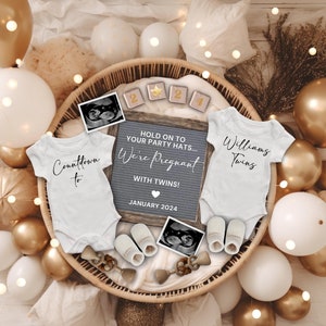 2026 New Year Twins Pregnancy Announcement Digital, Editable Pregnancy Announcement, New Year Twins Reveal, Countdown Twins