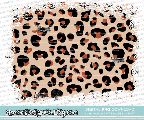 Distressed Leopard Print Sublimation 