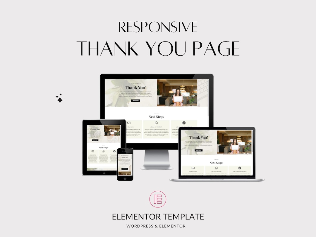 Elementor Thank You Page Template | Coaches, Course Creators, Digital ...