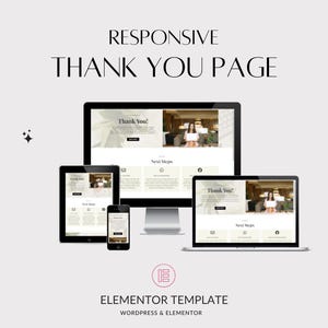 Elementor Thank You Page Template | Coaches, Course Creators, Digital Products, Workshops, and Membership