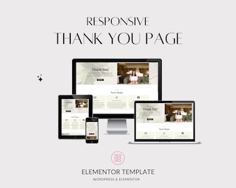 Elementor Thank You Page Template | Coaches, Course Creators, Digital Products, Workshops, and Membership