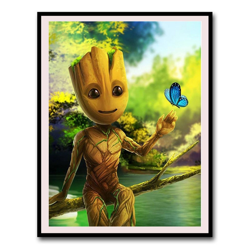 5D Diamond Painting Groot from Guardians of the Galaxy Kit