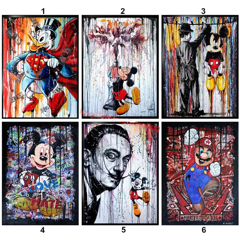5D DIY Diamond Painting Full RoundDrillsquare Drill Cartoon Mickey Mouse Embroidery Kit 3d Cross Stitch Kits Home Decor
