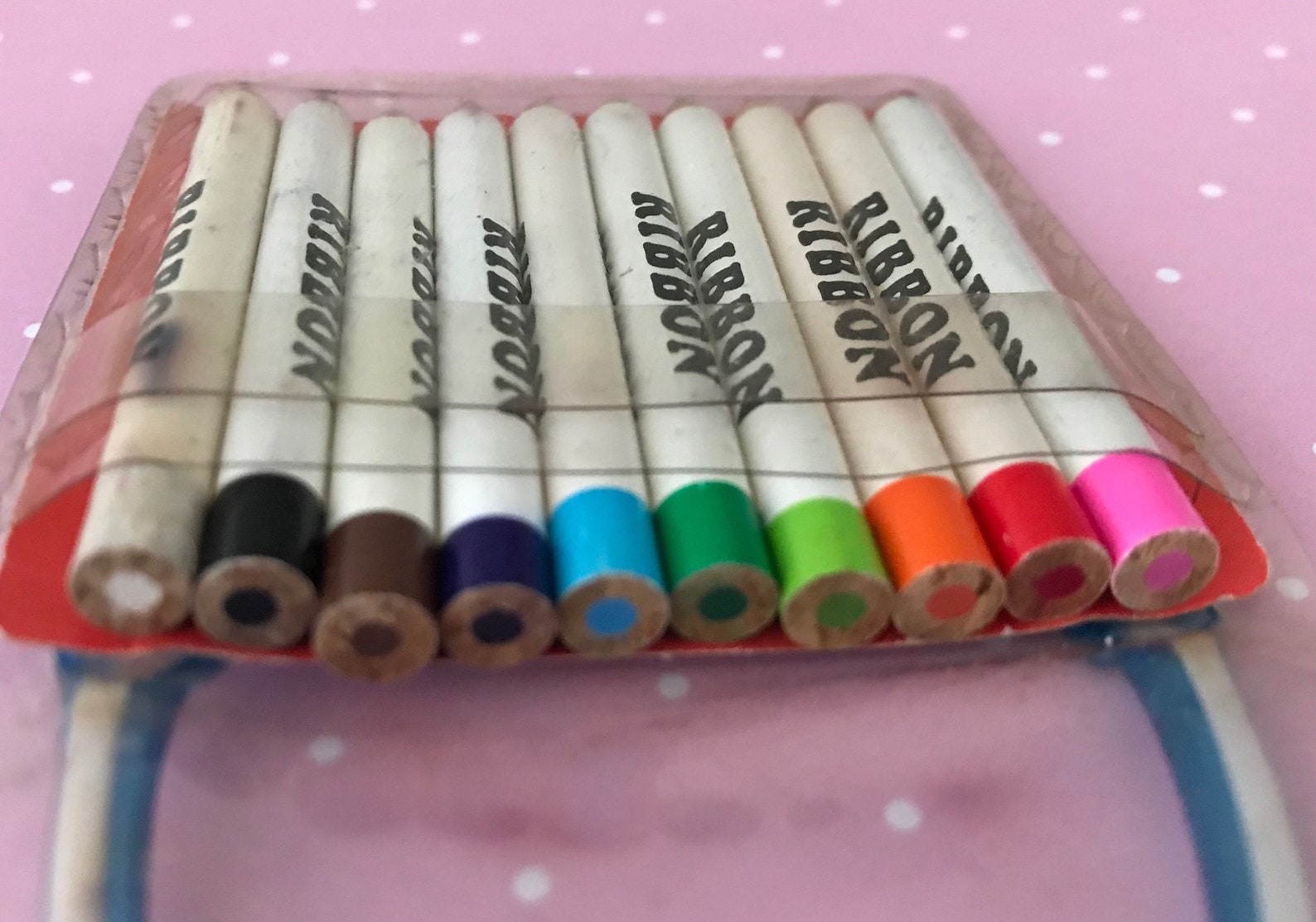 Vintage Ribbon Colored Pencils Made in Japan 1980s Kawaii Etsy