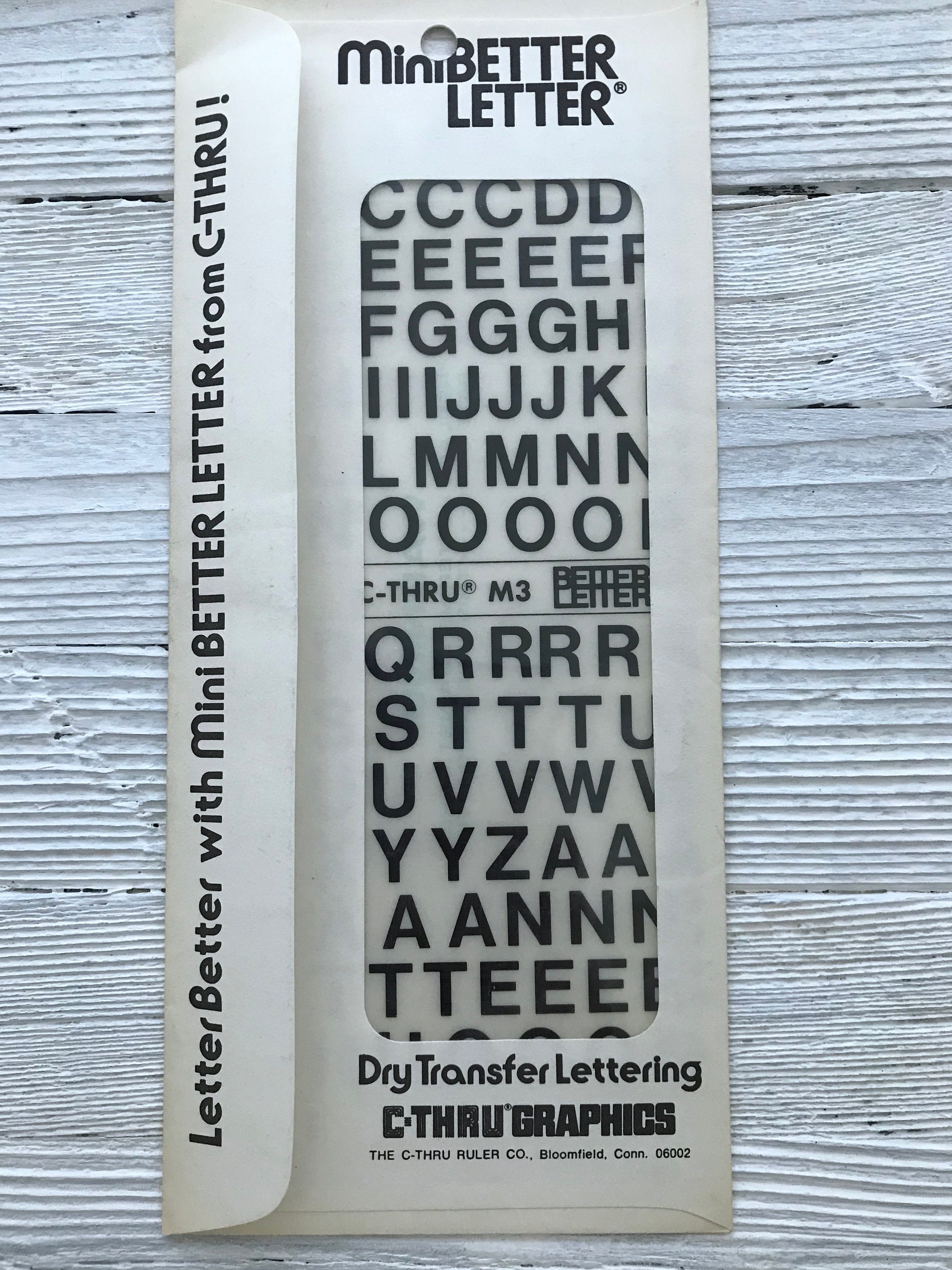 Vintage Dry Transfer Lettering by CThru Graphics Better Etsy