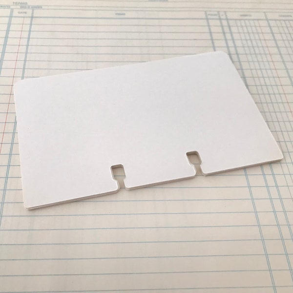 Vintage 3 x 5 blank Rolodex cards. One dozen off white cards for dyeing, collage, journaling spots, and other paper crafts.
