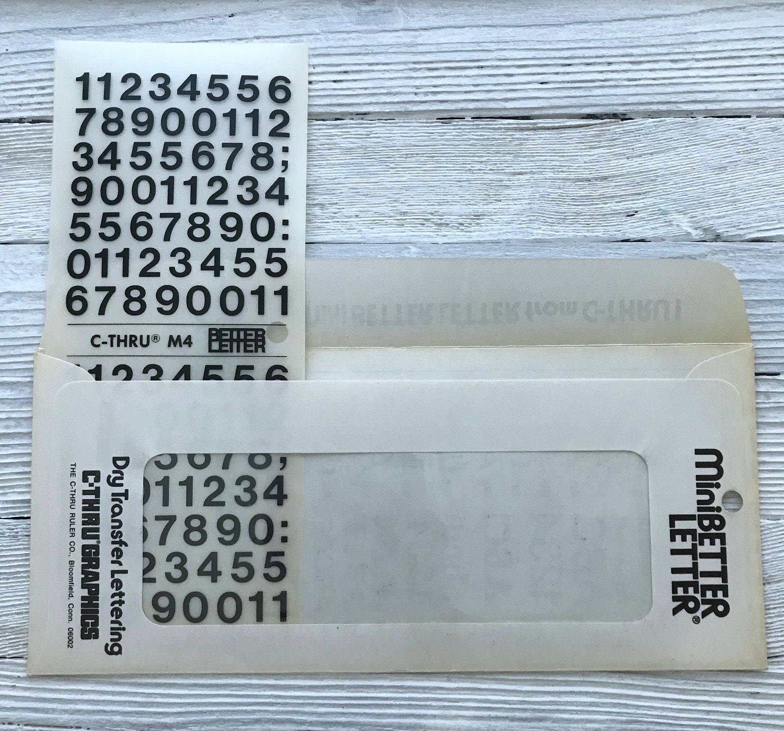 Vintage Dry Transfer Numbers by CThru Graphics Better Letter Etsy