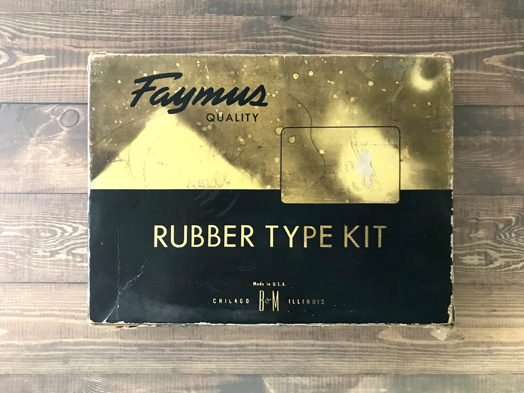 Vintage Rubber Stamp Alphabet Letter Set. Faymus Rubber Type Etsy