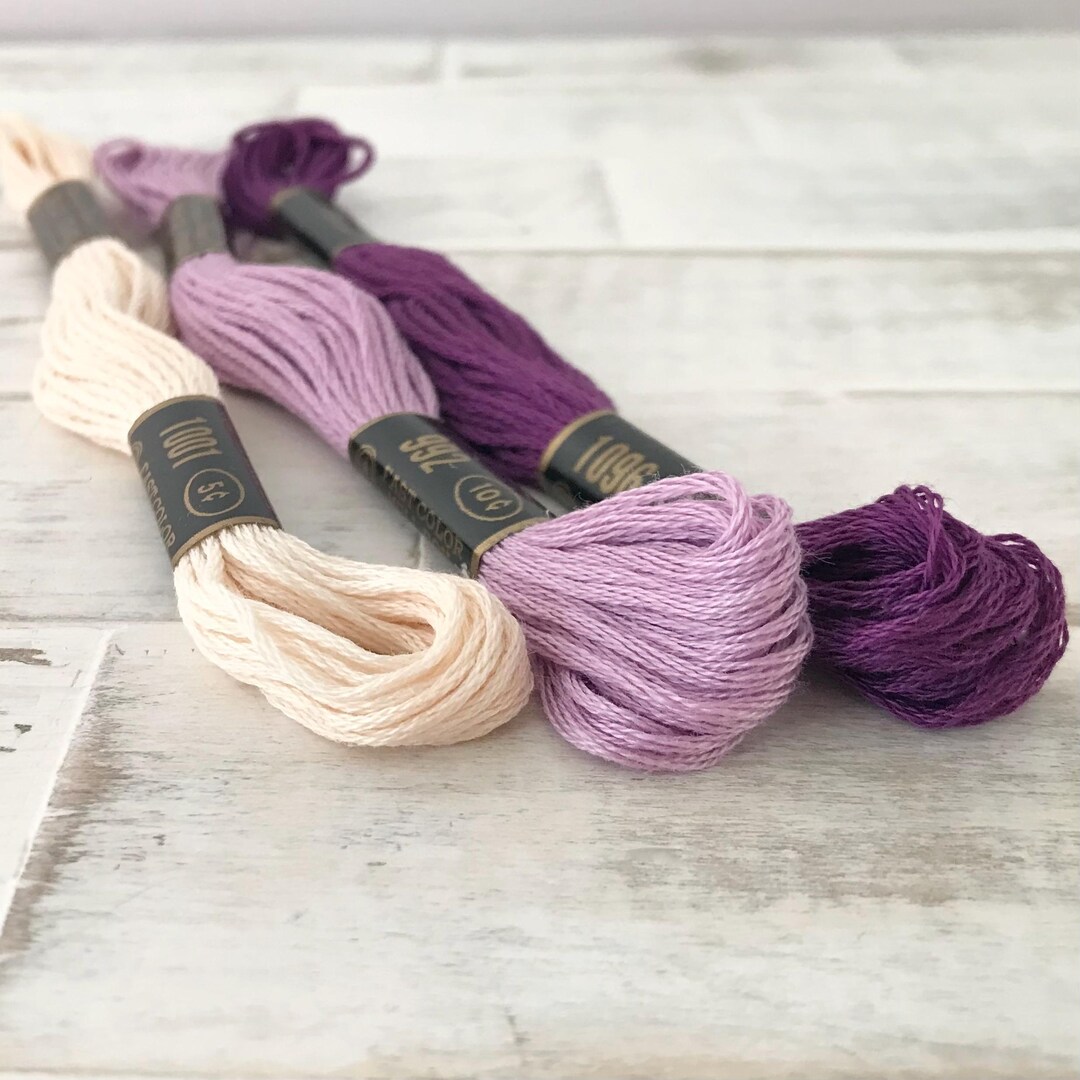 Thread Color 1096 Vintage Purple Embroidery Thread Trio by American Thread Co. in Violet ...