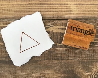 Vintage triangle rubber stamp from the 1930s - geometric stamp for embroidery and paper crafts. Make mountains and other geometric patterns.