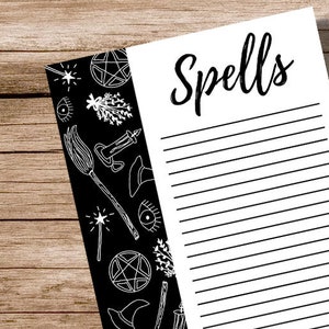 Printable Spell Template Spellbook Spells Witch | Etsy