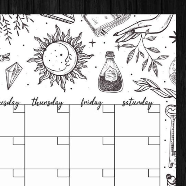 Printable Calendar - Etsy