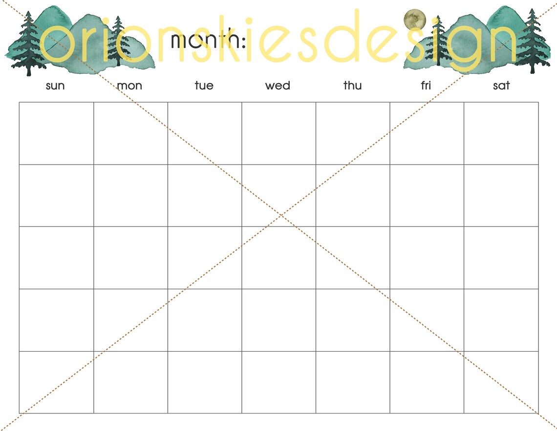 Norway Printable Calendar Norge Scandinavian Minimalist | Etsy