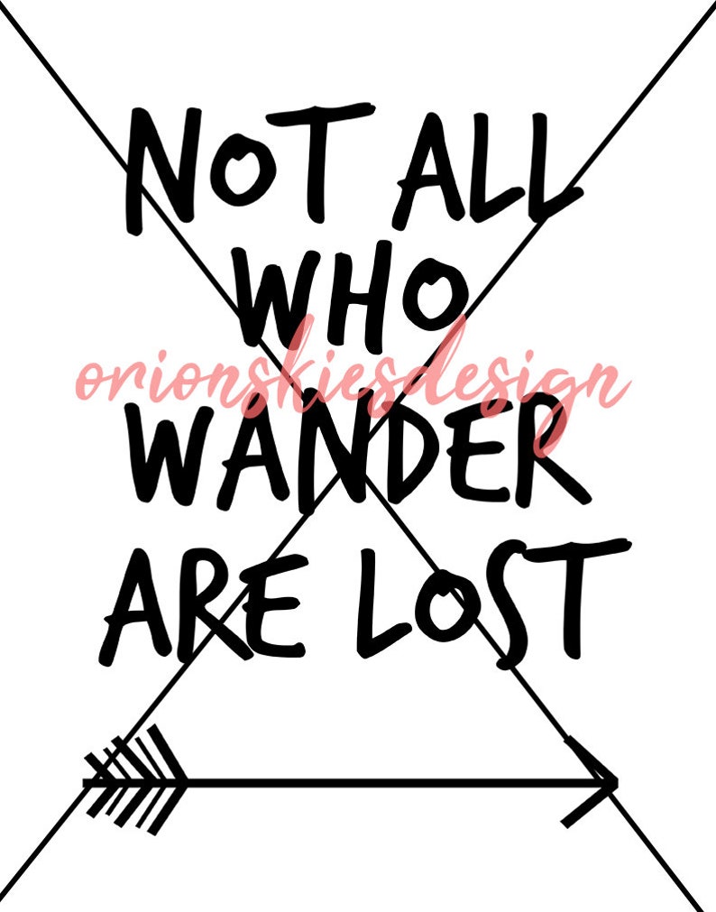 Not All Who Wander Are Lost Art Print Downloadable Travel | Etsy