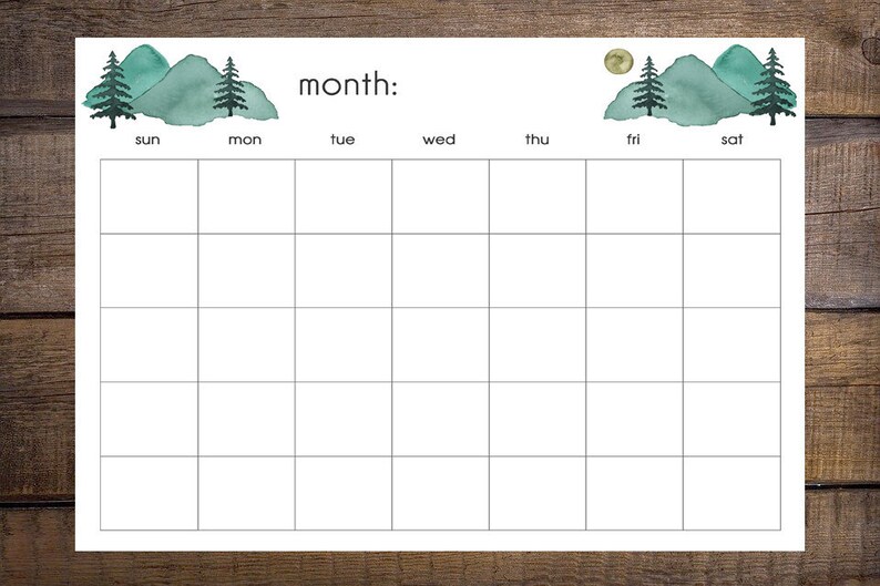 Norway Printable Calendar Norge Scandinavian Minimalist | Etsy